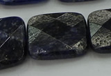 CSO730 15.5 inches 20*20mm faceted square sodalite gemstone beads