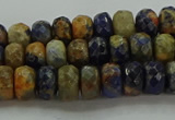 CSO761 15.5 inches 4*6mm faceted rondelle orange sodalite beads