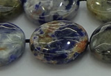 CSO776 15.5 inches 20mm flat round orange sodalite beads wholesale