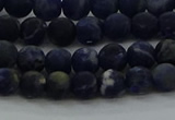 CSO811 15.5 inches 6mm round matte sodalite gemstone beads