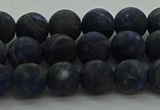 CSO812 15.5 inches 8mm round matte sodalite gemstone beads