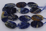 CSO820 15.5 inches 30*50mm - 32*52mm oval orange sodalite beads