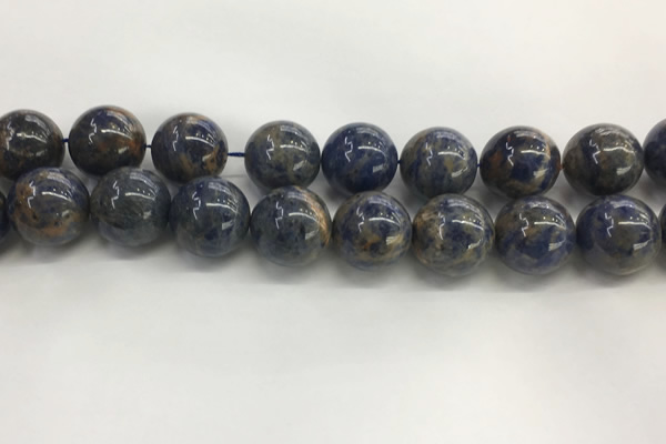 CSO837 15.5 inches 18mm round orange sodalite beads wholesale