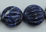 CSO84 15.5 inches 25mm flat round sodalite gemstone beads wholesale