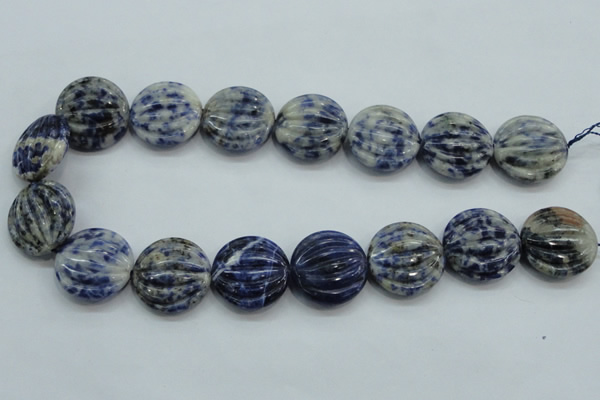 CSO84 15.5 inches 25mm flat round sodalite gemstone beads wholesale