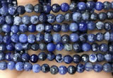 CSO846 15 inches 6mm faceted round sodalite beads wholesale