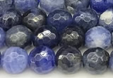 CSO910 15 inches 6mm faceted round sodalite beads wholesale