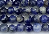 CSO915 15 inches 4mm round sodalite gemstone beads