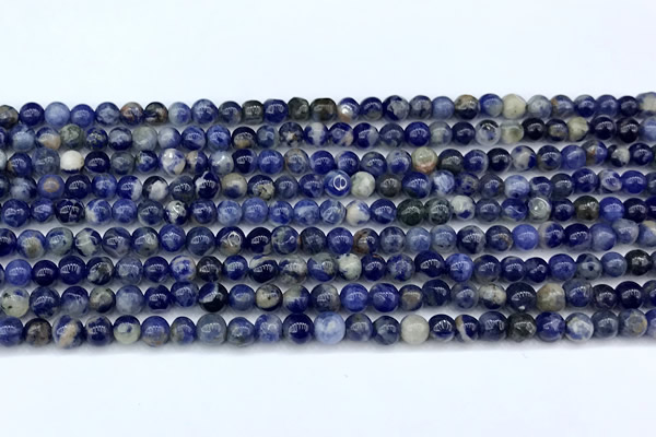 CSO915 15 inches 4mm round sodalite gemstone beads