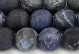 CSO927 15 inches 8mm round matte sodalite beads