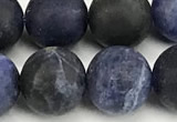 CSO929 15 inches 12mm round matte sodalite beads