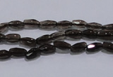 CSQ112 4*7mm faceted rice grade AA natural smoky quartz beads