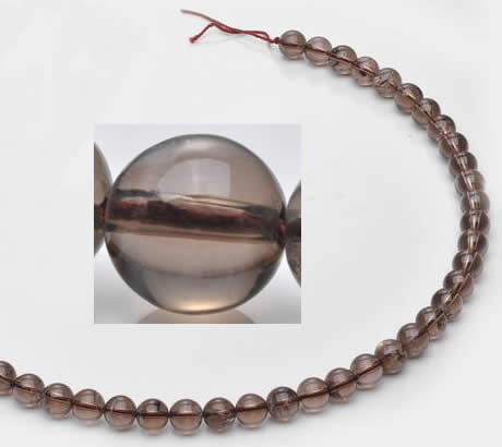 CSQ12 8mm round A grade natural smoky quartz beads Wholesale