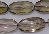 CSQ214 15*30mm faceted oval grade AA natural smoky quartz beads