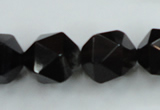 CSQ357 15.5 inches 18mm faceted nuggets smoky quartz beads