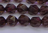 CSQ523 15.5 inches 10mm faceted nuggets smoky quartz beads