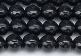 CSQ540 15 inches 6mm round black morion smoky quartz beads