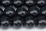 CSQ541 15 inches 8mm round black morion smoky quartz beads