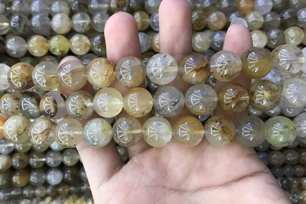 CSQ805 15.5 inches 14mm round scenic quartz beads wholesale