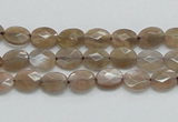 CSS105 15.5 inches 6*8mm faceted oval natural sunstone beads wholesale