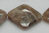 CSS113 15.5 inches 30*30mm faceted diamond natural sunstone beads