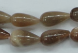 CSS202 15.5 inches 10*12mm teardrop natural sunstone beads