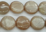 CSS204 15.5 inches 18mm flat round natural sunstone beads