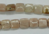 CSS208 15.5 inches 10*10mm square natural sunstone beads