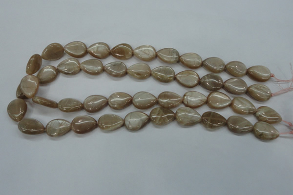 CSS220 15.5 inches 13*18mm flat teardrop natural sunstone beads