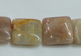 CSS259 15.5 inches 20*20mm square natural sunstone beads