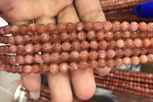 CSS301 15.5 inches 6mm round golden sunstone gemstone beads