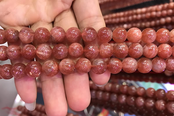 CSS303 15.5 inches 10mm round golden sunstone gemstone beads