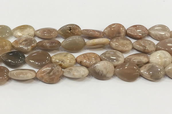 CSS409 15.5 inches 15*20mm flat teardrop sunstone beads wholesale