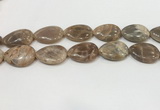 CSS411 15.5 inches 20*30mm flat teardrop sunstone beads wholesale