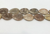 CSS413 15.5 inches 30*40mm flat teardrop sunstone beads wholesale