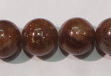 CSS556 15.5 inches 12mm round natural golden sunstone beads