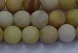 CSS623 15.5 inches 10mm round matte yellow sunstone gemstone beads