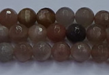 CSS641 15.5 inches 6mm faceted round sunstone gemstone beads