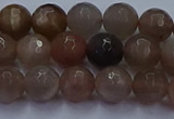 CSS642 15.5 inches 8mm faceted round sunstone gemstone beads