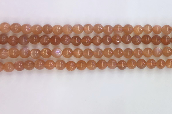 CSS708 15.5 inches 4mm round natural golden sunstone beads