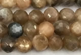 CSS830 15 inches 6mm faceted round sunstone beads