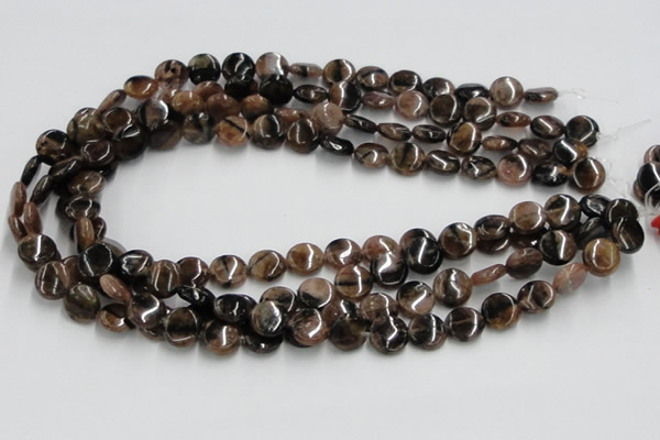 CST06 15.5 inches 12mm flat round staurolite gemstone beads wholesale