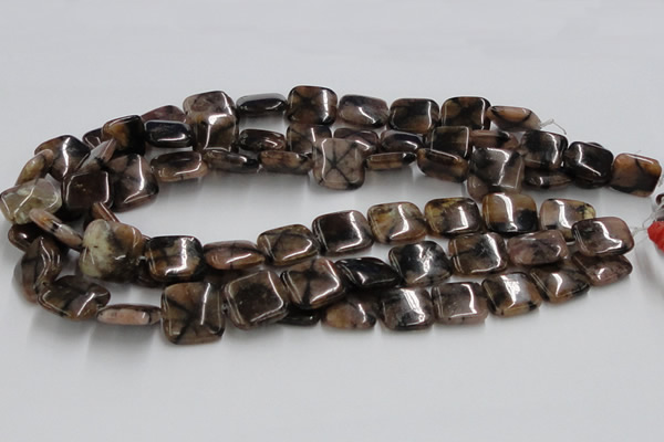 CST10 15.5 inches 18*18mm square staurolite gemstone beads wholesale