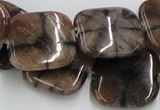 CST11 15.5 inches 22*22mm square staurolite gemstone beads wholesale