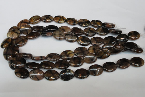 CST25 15.5 inches 15*20mm oval staurolite gemstone beads wholesale