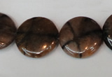 CST34 15.5 inches 20mm flat round staurolite gemstone beads wholesale