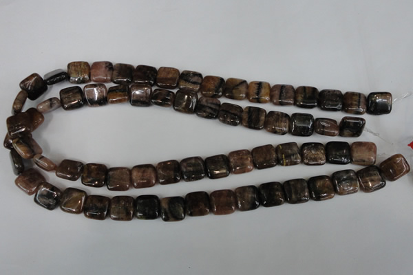 CST42 15.5 inches 12*12mm square staurolite gemstone beads wholesale