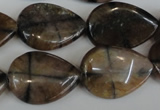 CST50 15.5 inches 18*25mm flat teardrop staurolite gemstone beads