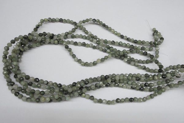 CSW10 15.5 inches 4mm faceted round seaweed quartz beads wholesale