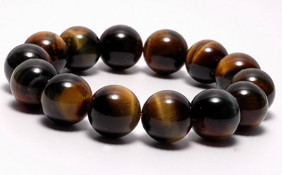 CTB05 7 inches 14mm round blue tiger eye stretch bracelet